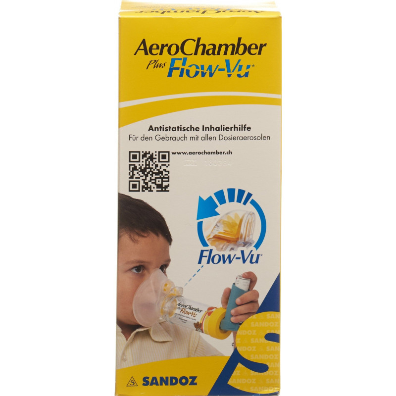 AEROCHAMBER PLUS Flow-Vu avec masque (1-5 ans) jaune