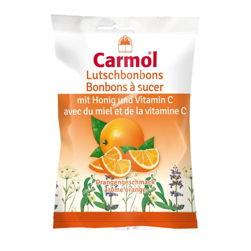 CARMOL Bonbons à sucer orange 75 g