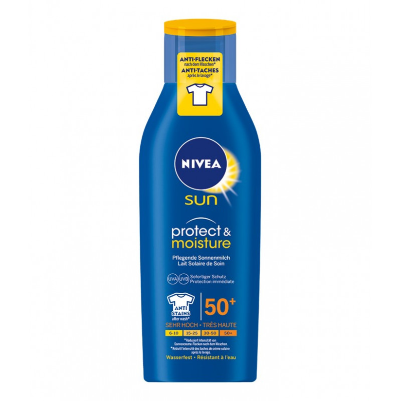 NIVEA SUN Protect & Moisture lait solaire de soin FPS 50+ 200 ml