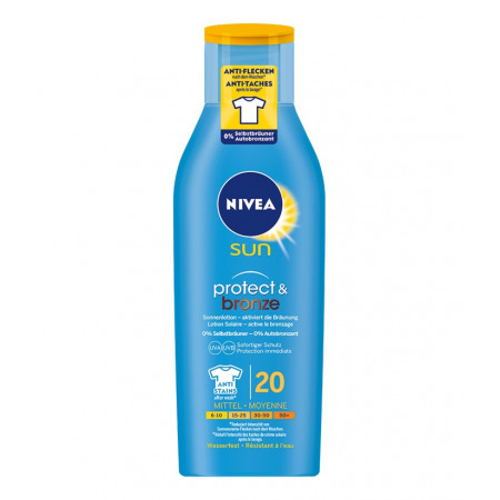 NIVEA Sun lotion solaire Protect & Bronze FPS 20 active le bronzage 200 ml