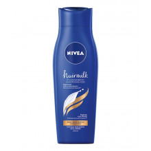 NIVEA Hair Care Hairmilk Shampooing de Soin pour cheveux ayant une structure épaisse 250 ml