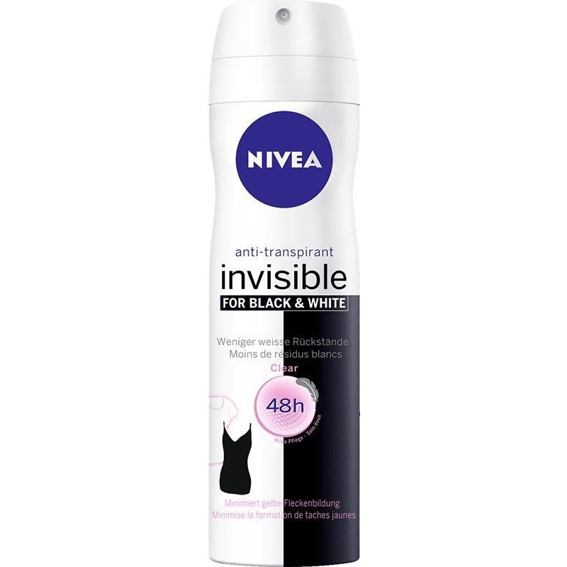 NIVEA déo Invisible for Black & White Clear spray 150 ml