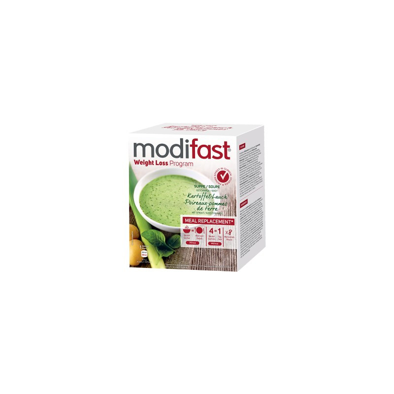 MODIFAST programme soupe pomme de terre/poireau, 8x55g