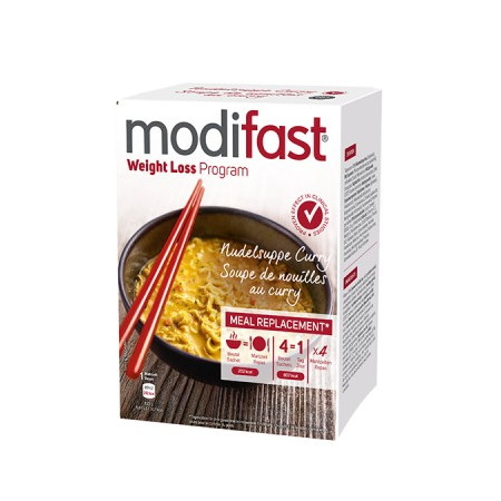 MODIFAST programme soupe de nouilles au curry 4x55g