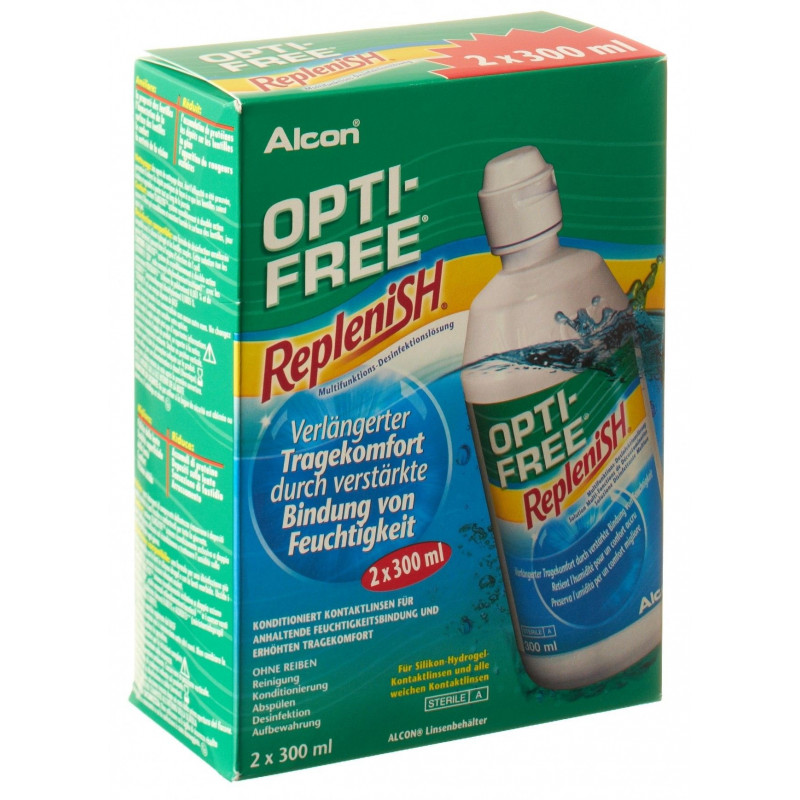 OPTI FREE RepleniSH solution décontamin 2 x 300 ml