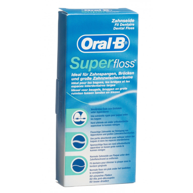 ORAL-B Superfloss soie dentaire sach 50 pce