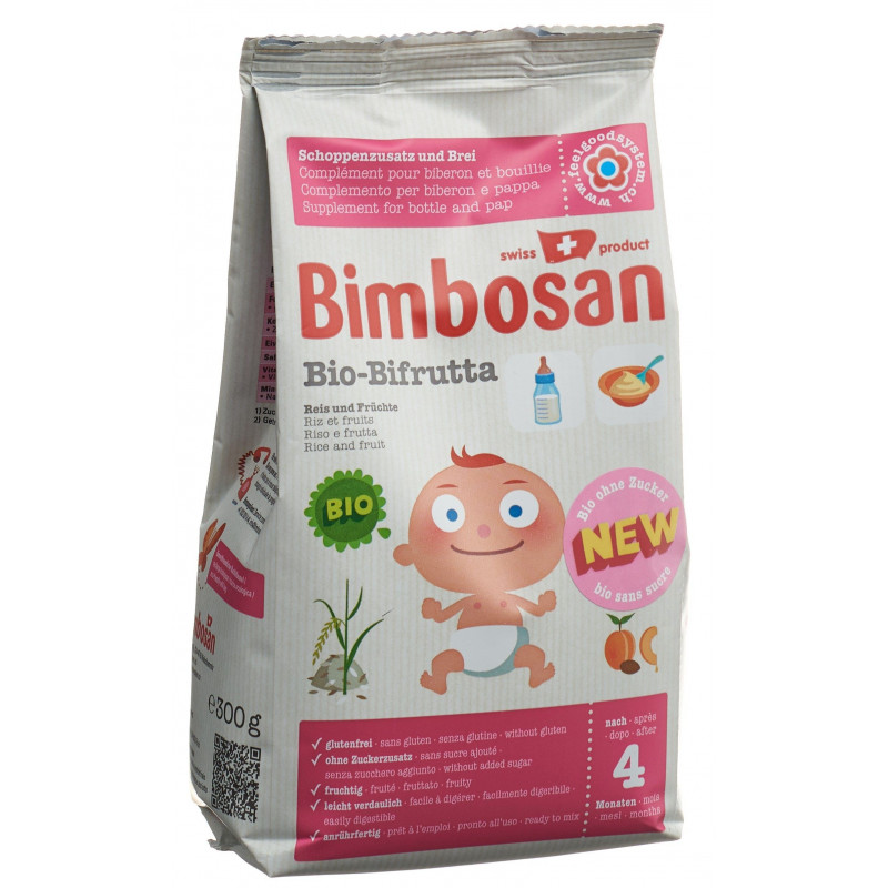 BIMBOSAN Bio Bifrutta pdr riz + fruits sach 300 g