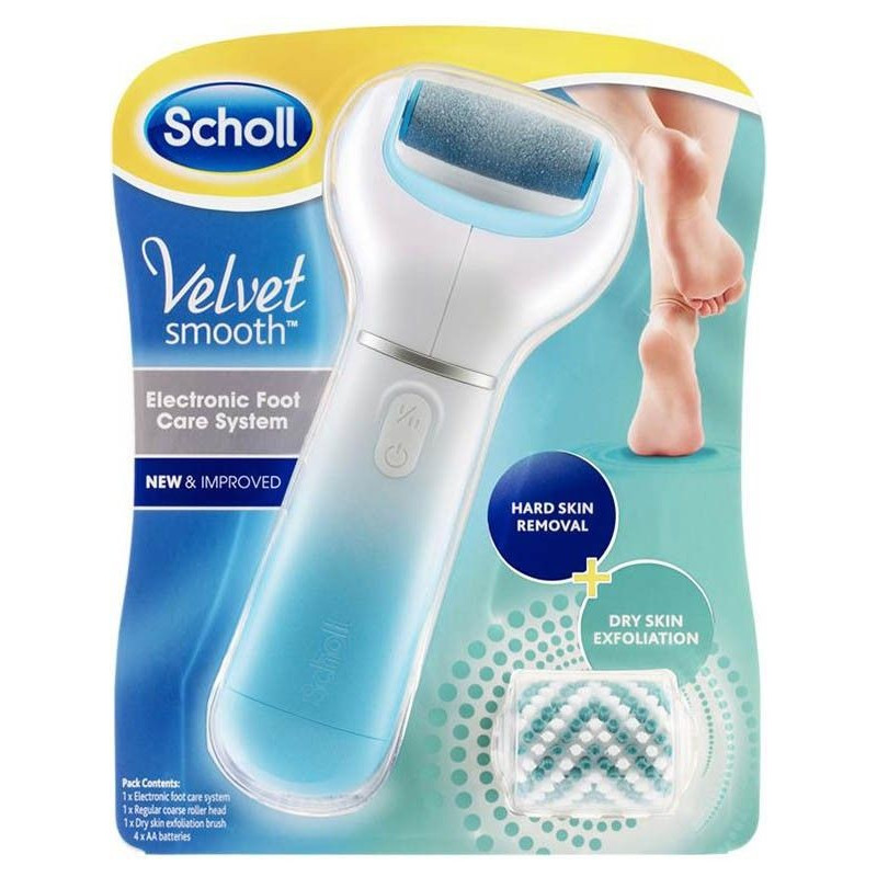 SCHOLL Velvet Smooth système électrique soins de pieds bleu