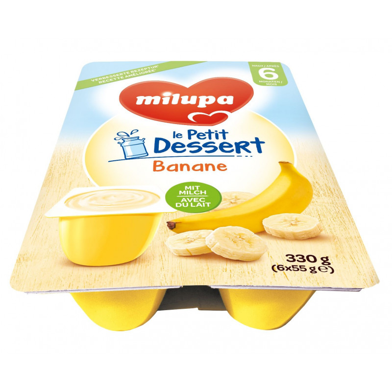 MILUPA le Petit Dessert banane 6 x 55 g