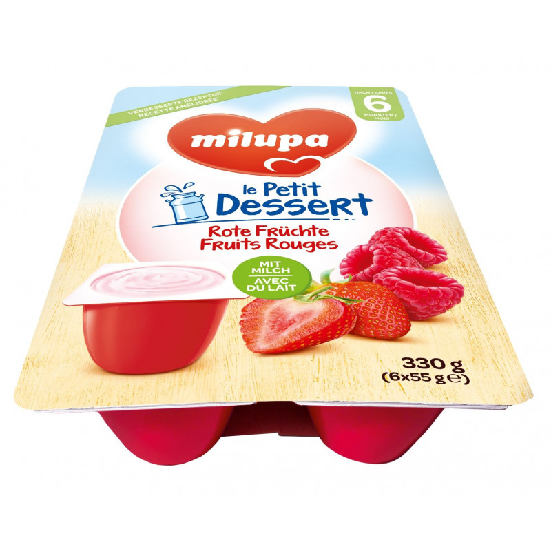 MILUPA le Petit Dessert fruits rouges 6 x 55 g
