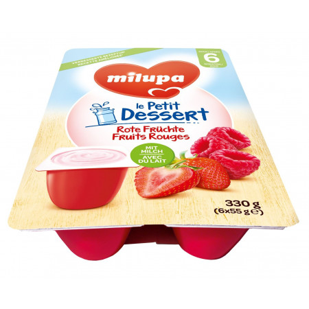 MILUPA le Petit Dessert fruits rouges 6 x 55 g