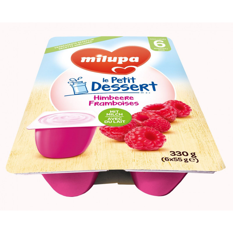MILUPA le Petit Dessert framboises 6 x 55 g