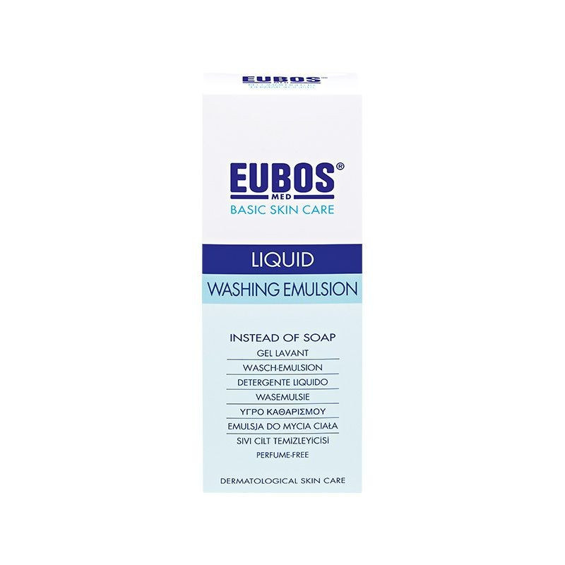 EUBOS savon liq non parfumé bleu doseur 400 ml