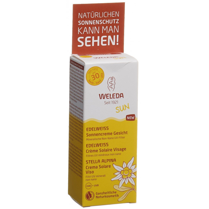 WELEDA EDELWEISS Crème Solaire Visage SPF 30 50 ml