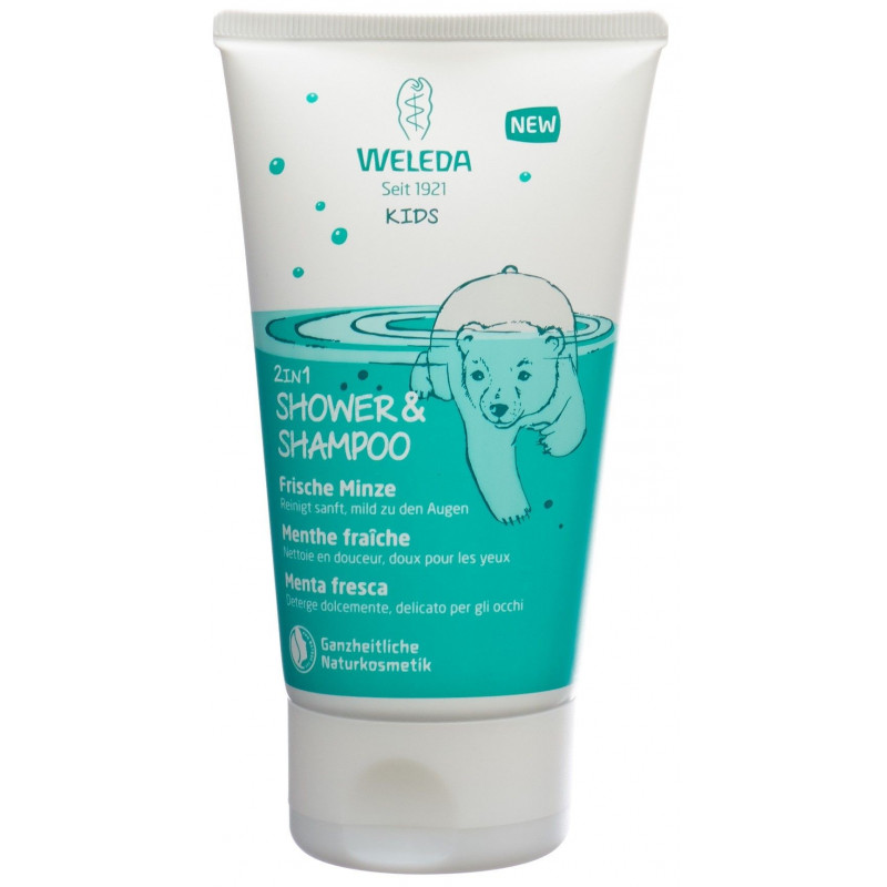 WELEDA KIDS 2 in 1 Shower & Shampoo Menthe fraîche tb 150 ml