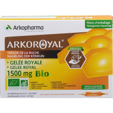 ARKOROYAL gelée royale 1500 mg bio 20 amp buv 10 ml