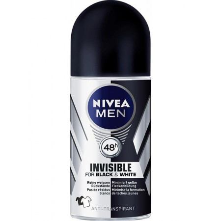 NIVEA Male déo Invisible for Black & White Original roll-on 50 ml