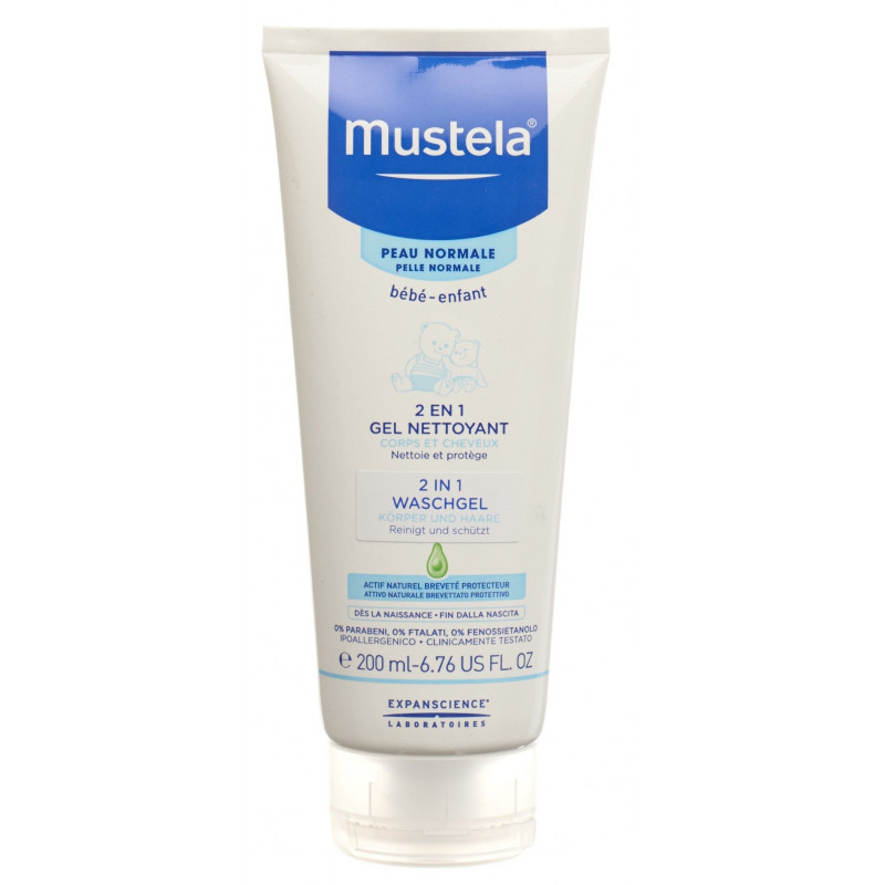 Mustela 2en1 Gel nettoyant peau normale tb 200 ml